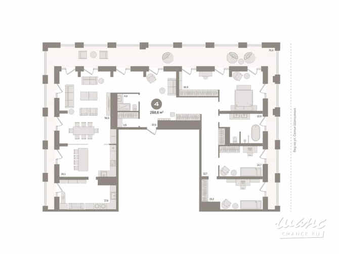 1-к квартира, 290.8 м², этаж 30/30 Новосибирск - изображение 3