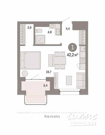 1-к квартира, 42.19 м², этаж 4/11 Новосибирск - изображение 3