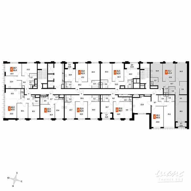 3-к квартира, 103.2 м², этаж 12/26 Москва - изображение 1