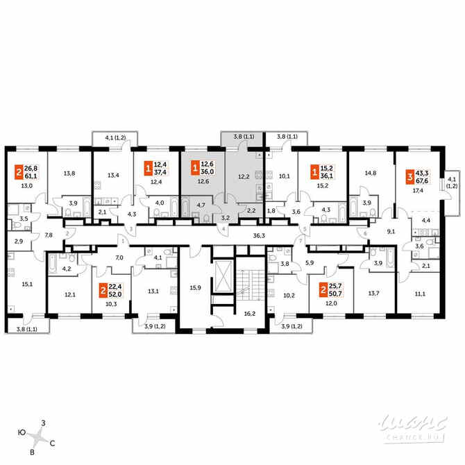 1-к квартира, 36 м², этаж 5/9 Мытищи - изображение 1