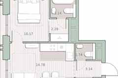 1-к квартира, 35.26 м², этаж 2/30