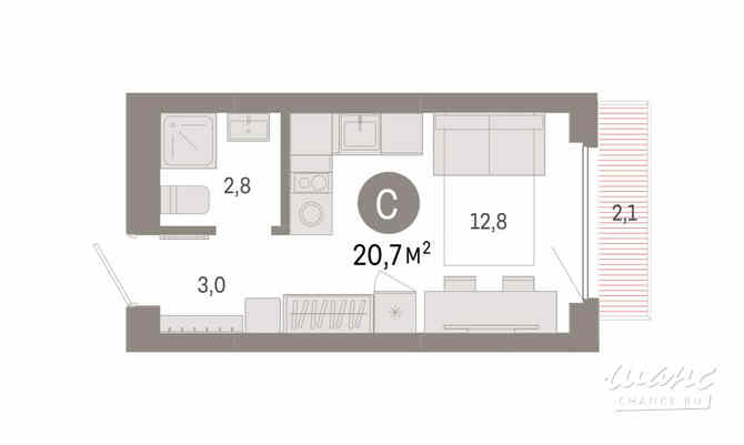 1-к квартира, 20.7 м², этаж 4/9 Новосибирск - изображение 3
