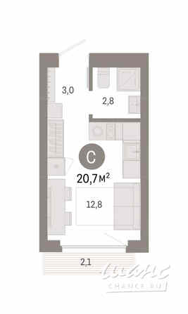 1-к квартира, 20.7 м², этаж 4/9 Новосибирск - изображение 3