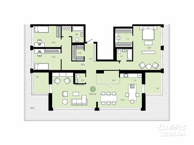 3-к квартира, 245.99 м², этаж 10/10 Новосибирск - изображение 3
