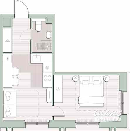1-к квартира, 33.89 м², этаж 15/30 Москва - изображение 1