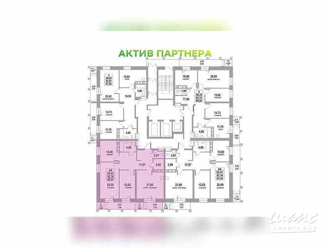 4-к квартира, 96.41 м², этаж 13/24 Томск - изображение 1