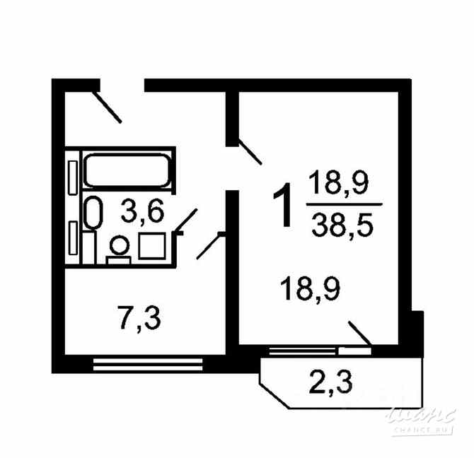 1-к квартира, 38.5 м², этаж 8/17 Химки - изображение 3