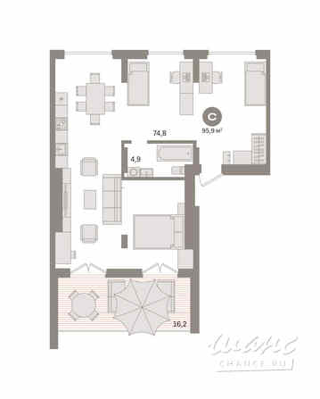1-к квартира, 95.9 м², этаж 8/9 Екатеринбург - изображение 3