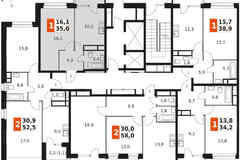 1-к квартира, 35.4 м², этаж 20/22