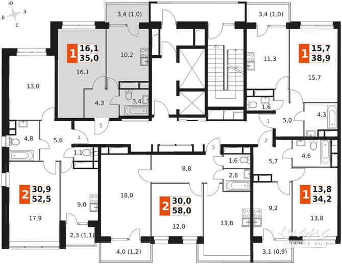 1-к квартира, 35.4 м², этаж 20/22 Москва - изображение 1