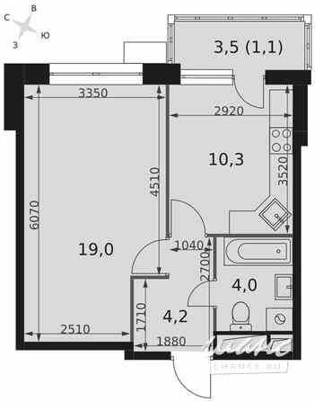 1-к квартира, 38.6 м², этаж 8/12 Москва - изображение 3