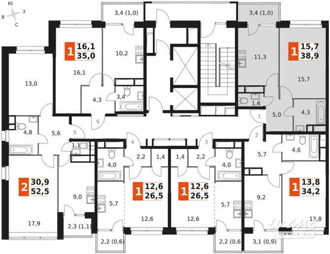 1-к квартира, 38.9 м², этаж 19/22 Москва - изображение 1