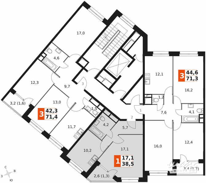 1-к квартира, 38.4 м², этаж 4/9 Москва - изображение 1