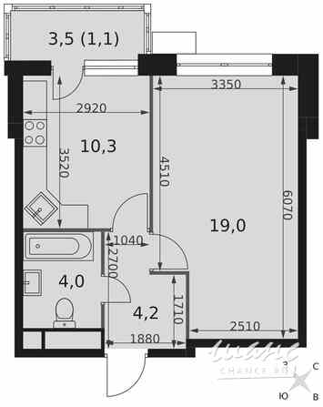 1-к квартира, 38.5 м², этаж 10/22 Москва - изображение 3
