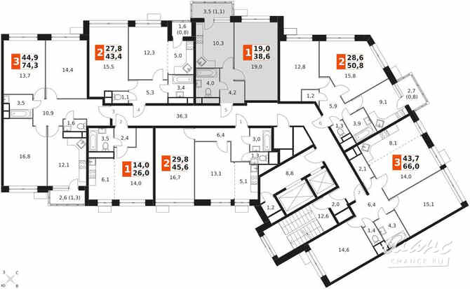 1-к квартира, 38.5 м², этаж 10/22 Москва - изображение 1