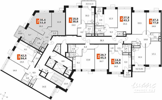 2-к квартира, 54.4 м², этаж 6/12 Москва - изображение 1