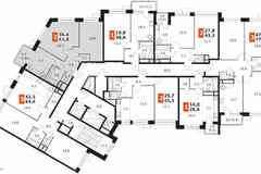 2-к квартира, 54.4 м², этаж 9/12