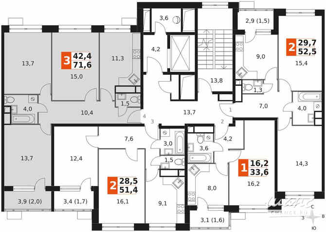 3-к квартира, 71.5 м², этаж 9/9 Москва - изображение 1