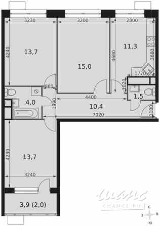 3-к квартира, 71.5 м², этаж 9/9 Москва - изображение 3