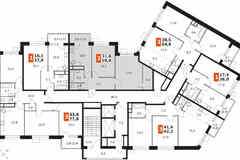 2-к квартира, 59.8 м², этаж 14/17