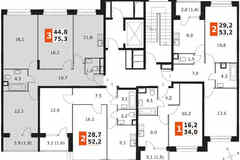 3-к квартира, 75.3 м², этаж 2/9