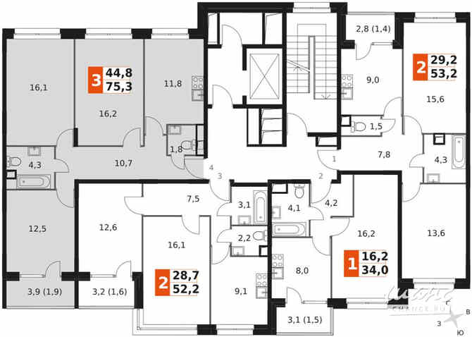 3-к квартира, 75.3 м², этаж 2/9 Москва - изображение 1