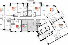 2-к квартира, 45.5 м², этаж 10/22