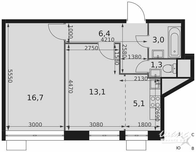 2-к квартира, 45.5 м², этаж 10/22 Москва - изображение 3