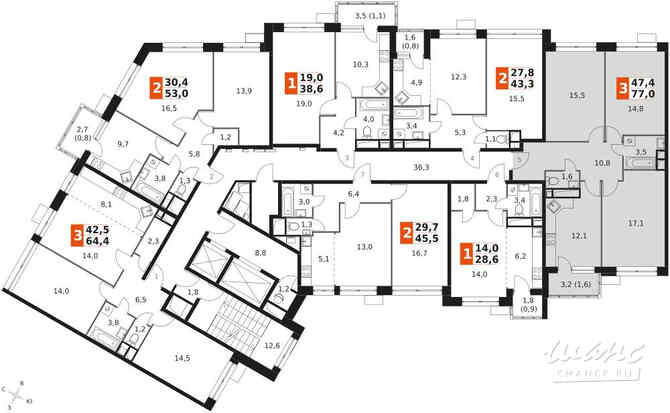 3-к квартира, 76.9 м², этаж 7/12 Москва - изображение 1