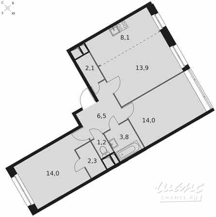 3-к квартира, 65.8 м², этаж 7/22 Москва - изображение 3