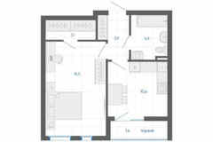 1-к квартира, 42.3 м², этаж 16/32
