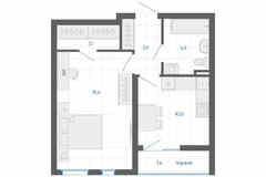 1-к квартира, 42.4 м², этаж 10/32