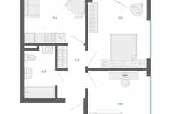 2-к квартира, 45.5 м², этаж 3/32