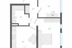 2-к квартира, 49.4 м², этаж 1/32