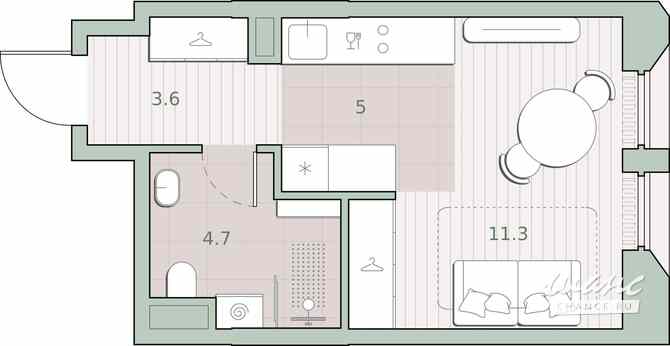 1-к квартира, 24.6 м², этаж 9/13 Москва - изображение 1