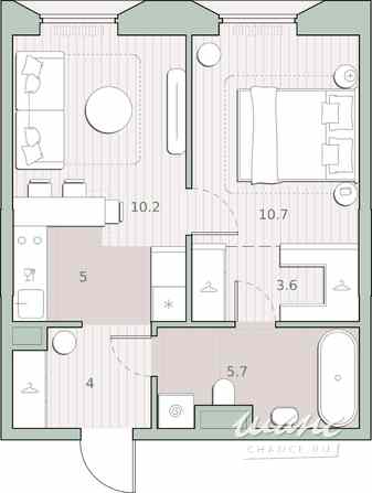 1-к квартира, 39.2 м², этаж 3/13 Москва - изображение 1