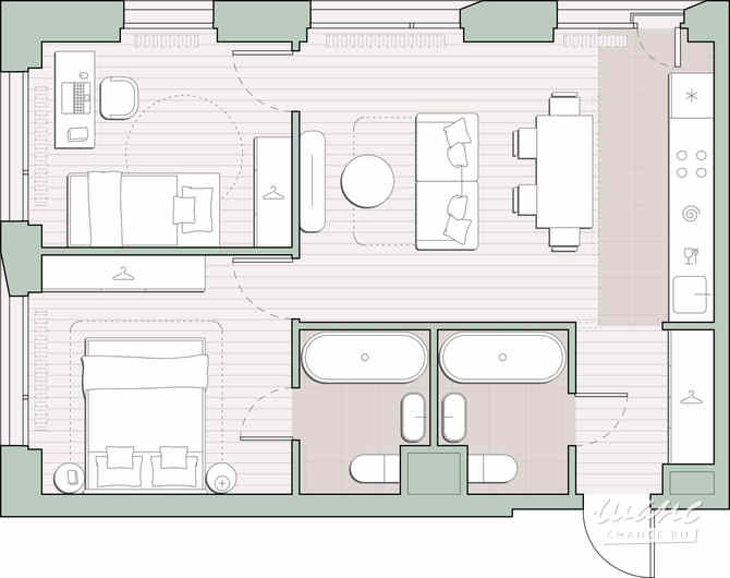2-к квартира, 53.9 м², этаж 13/27 Москва - изображение 1