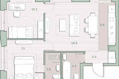 2-к квартира, 55 м², этаж 16/27