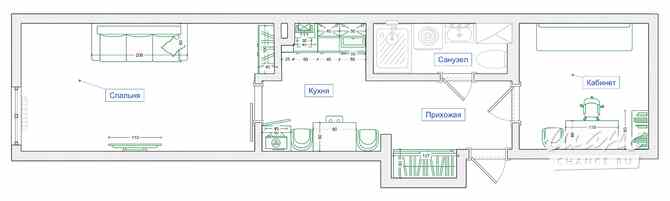 1-к квартира, 33 м², этаж 7/7 Санкт-Петербург - изображение 4