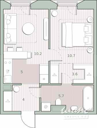1-к квартира, 39.2 м², этаж 10/13 Москва - изображение 1