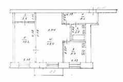 2-к квартира, 45.3 м², этаж 4/5