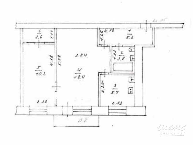 2-к квартира, 45.3 м², этаж 4/5 Тверь - изображение 1