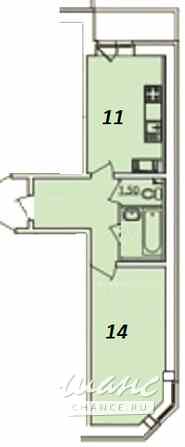 1-к квартира, 37 м², этаж 19/21 Бугры - изображение 3
