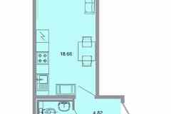 1-к квартира, 25.7 м², этаж 1/20