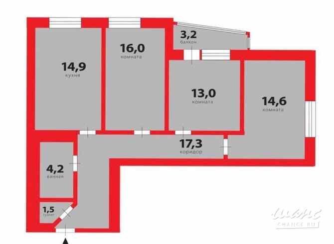 3-к квартира, 80.1 м², этаж 15/26 Новосибирск - изображение 3