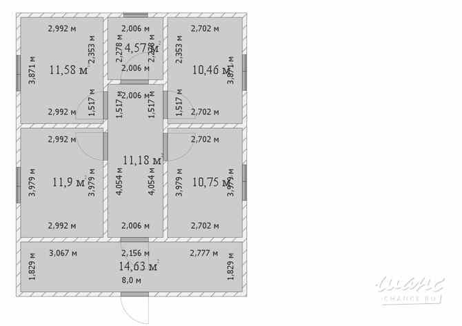 Дом 63.999 м², Молодежная улица Белгород - изображение 7
