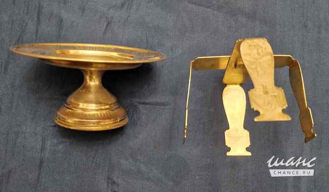 Старинный евхаристический набор из 2-х предметов. Серебро "84": Дискос и Звездица. Россия, XIX век. Санкт-Петербург - изображение 5