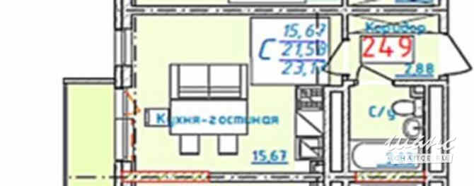 1-к квартира, 23.17 м², этаж 20/25 Москва - изображение 2