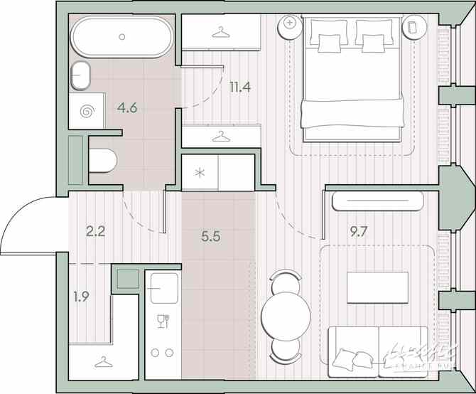 1-к квартира, 35.3 м², этаж 5/13 Москва - изображение 1