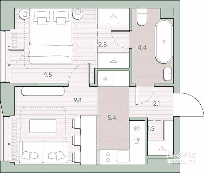 1-к квартира, 35.3 м², этаж 5/27 Москва - изображение 1